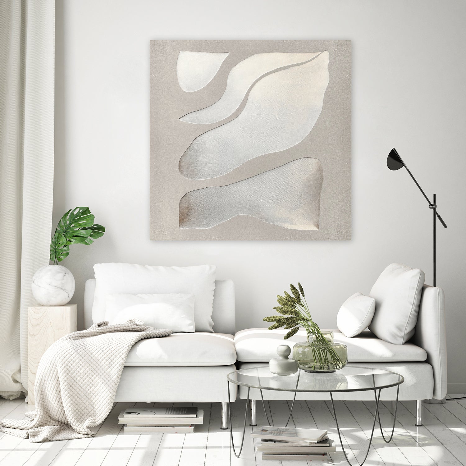 Flowing Shapes in Soft Neutral Tones by Alma on GIANT ART - abstract abstract