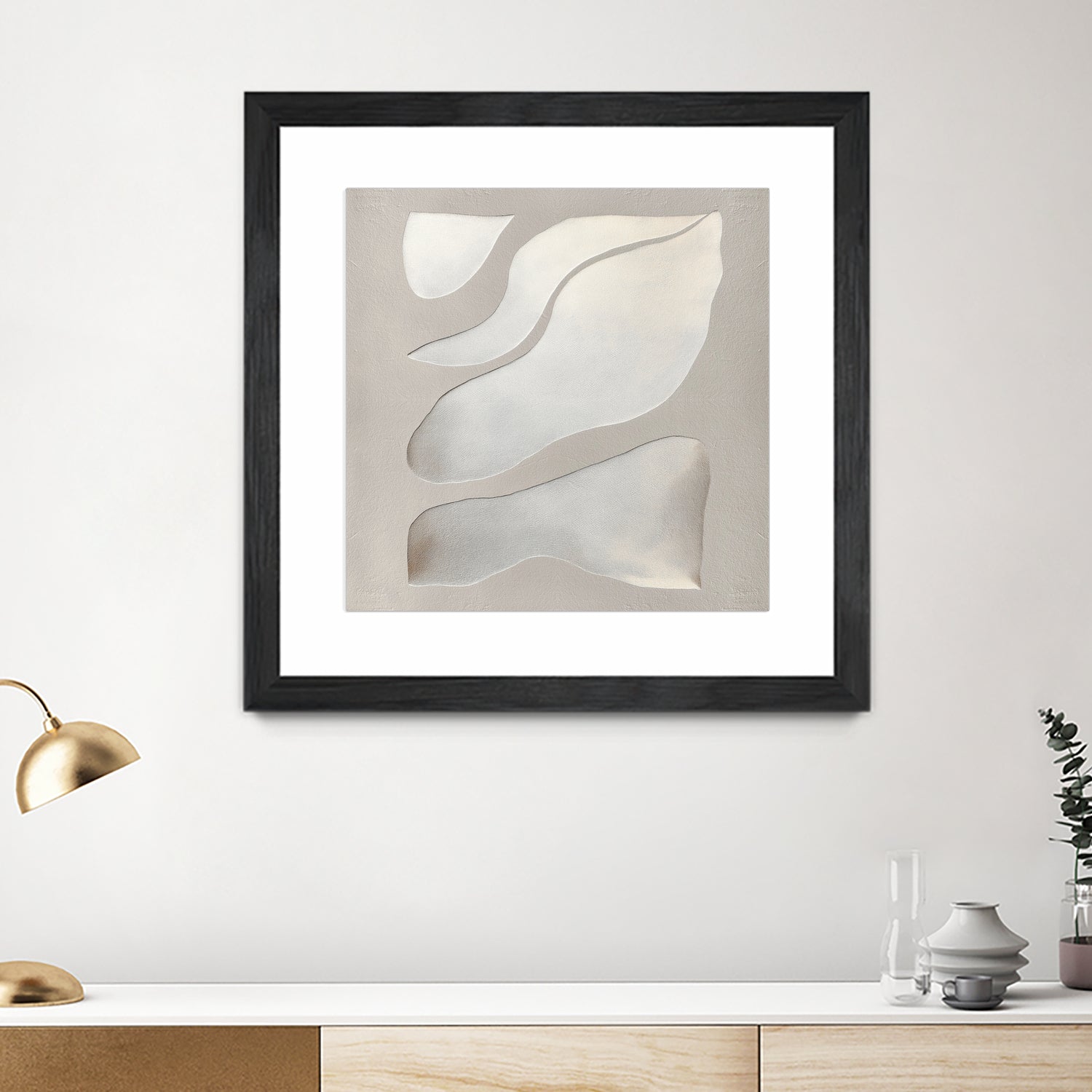 Flowing Shapes in Soft Neutral Tones by Alma on GIANT ART - abstract abstract