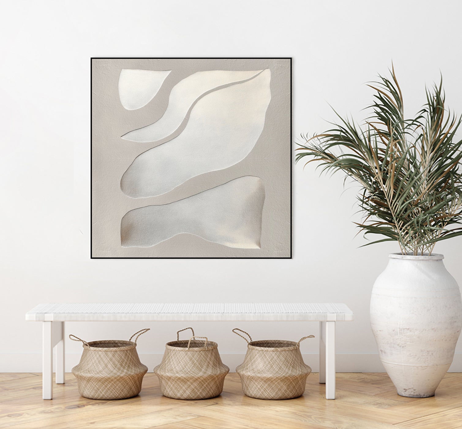 Flowing Shapes in Soft Neutral Tones by Alma on GIANT ART - abstract abstract