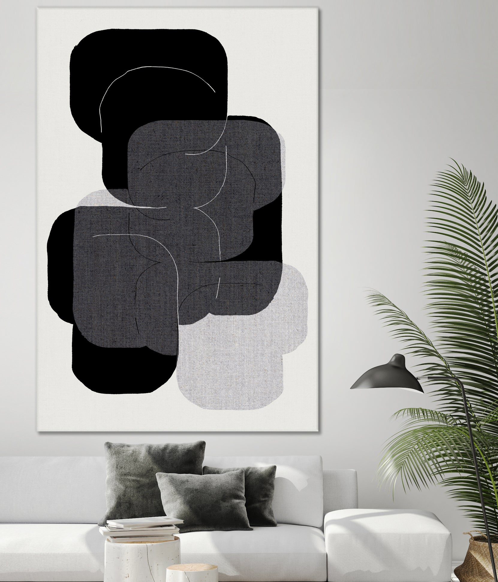 Abstract Forms in Black by cartissi on GIANT ART - abstract grey