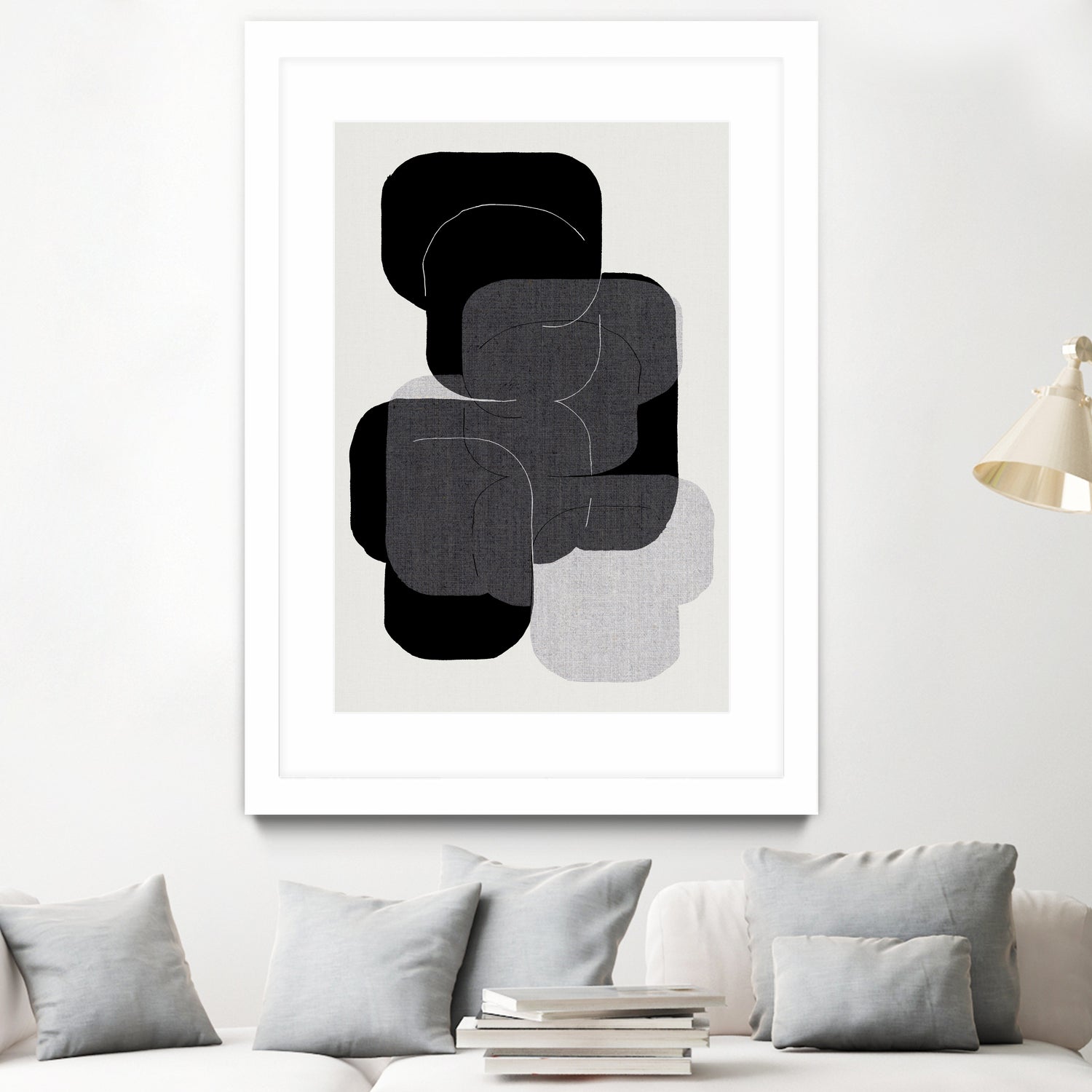 Abstract Forms in Black by cartissi on GIANT ART - abstract grey