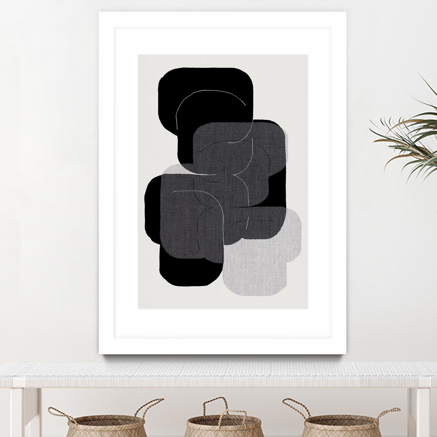 Abstract Forms in Black by cartissi on GIANT ART - abstract grey