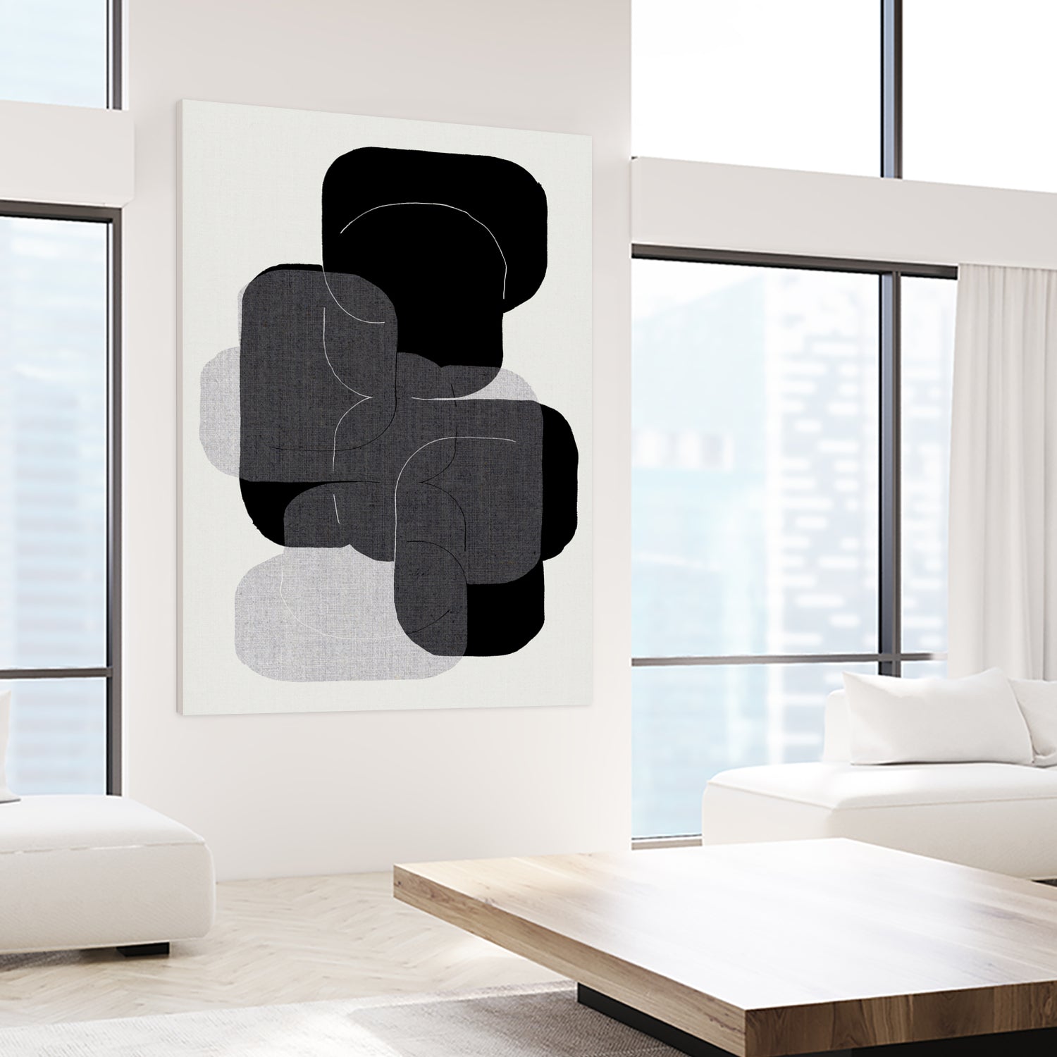 Monochrome Layers by cartissi on GIANT ART - abstract abstract art