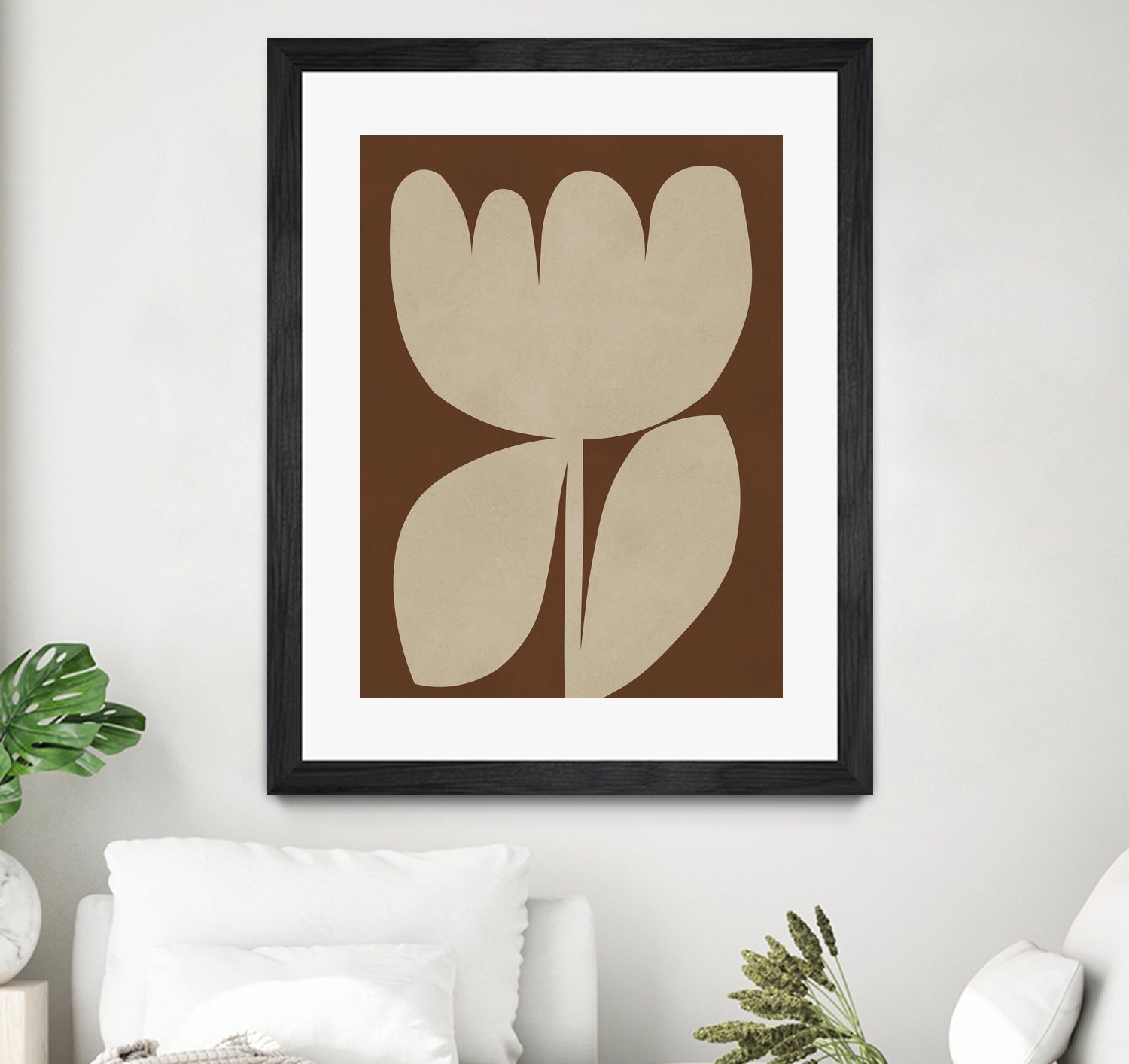 Beige Blossom Shapes by Vitor Costa on GIANT ART - 9001 illustration