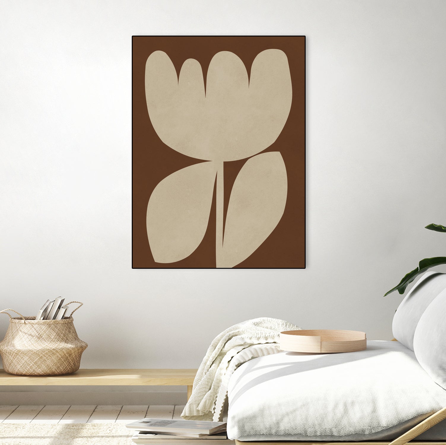 Beige Blossom Shapes by Vitor Costa on GIANT ART - 9001 illustration