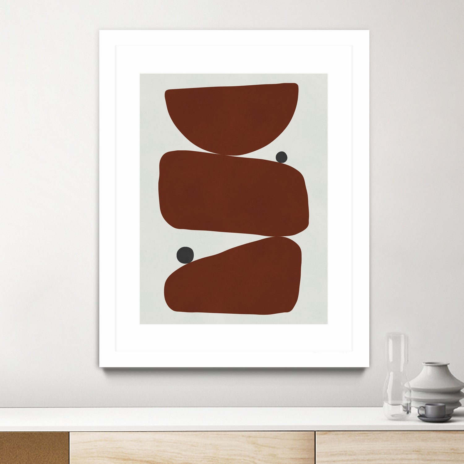 Brown expressionism by Victor Costa on GIANT ART - red shapes burgundy