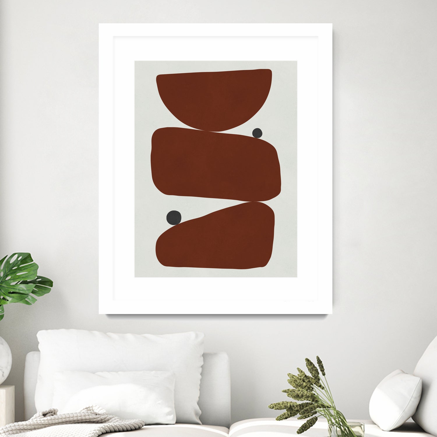 Brown expressionism by Victor Costa on GIANT ART - red shapes burgundy