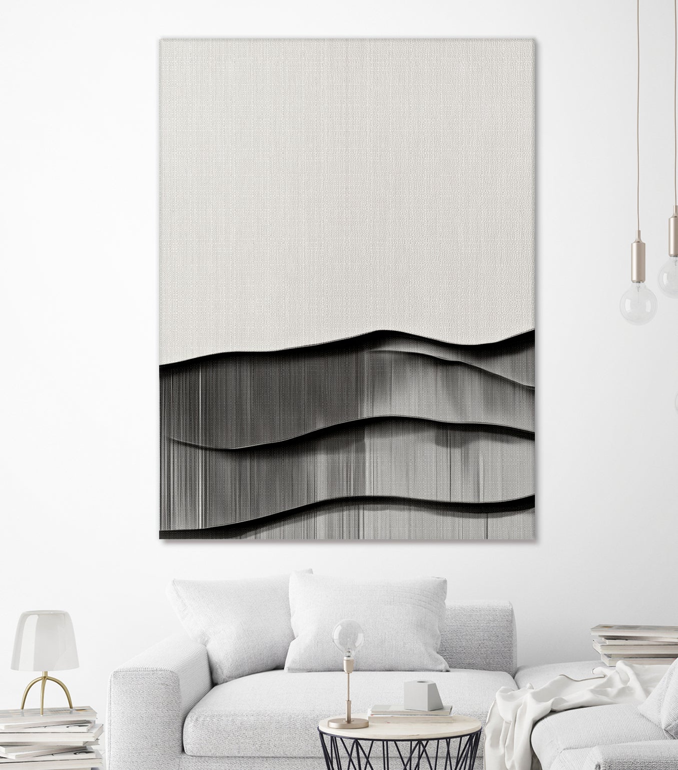 Monochrome Waves by Alma on GIANT ART - 6154 illustration