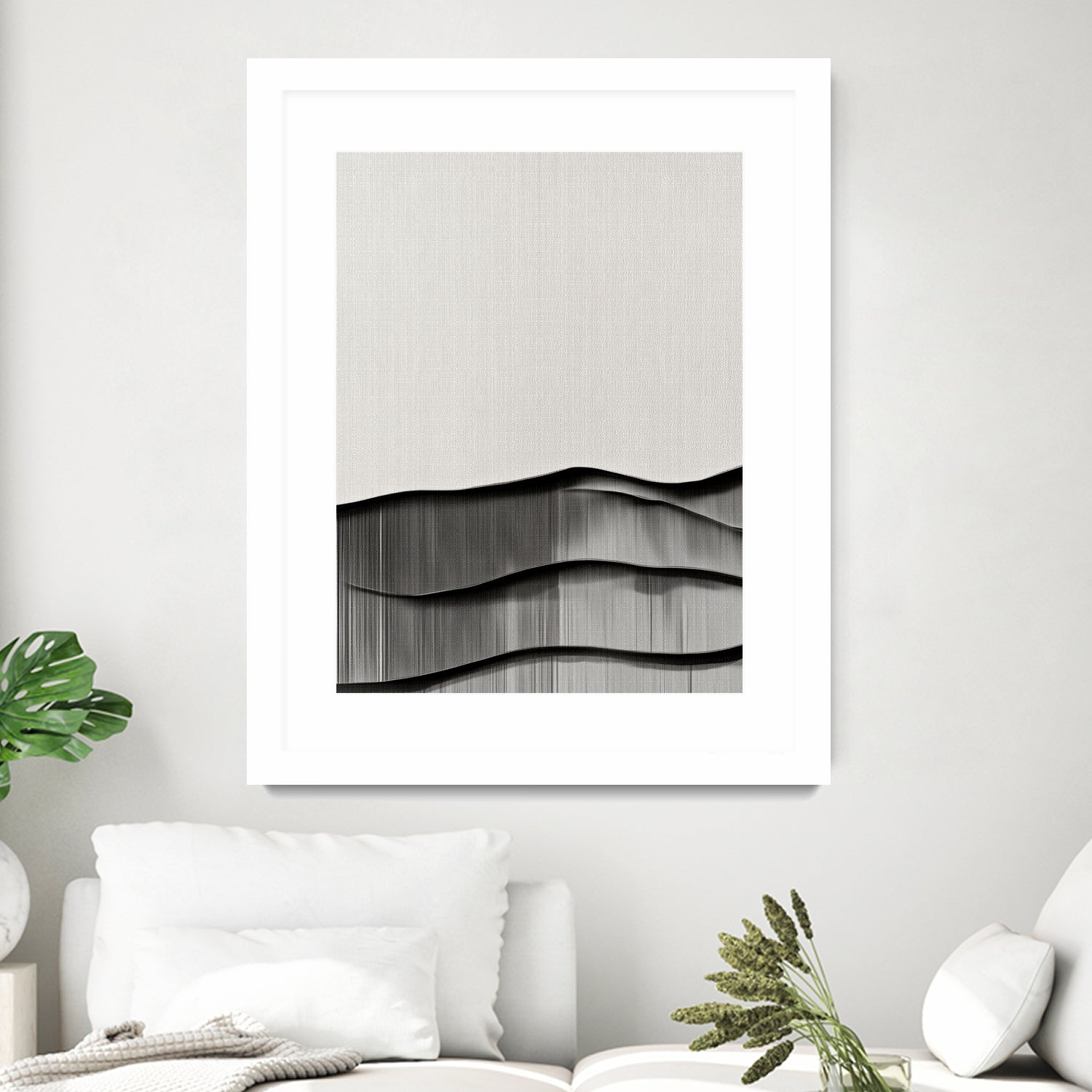 Monochrome Waves by Alma on GIANT ART - 6154 illustration