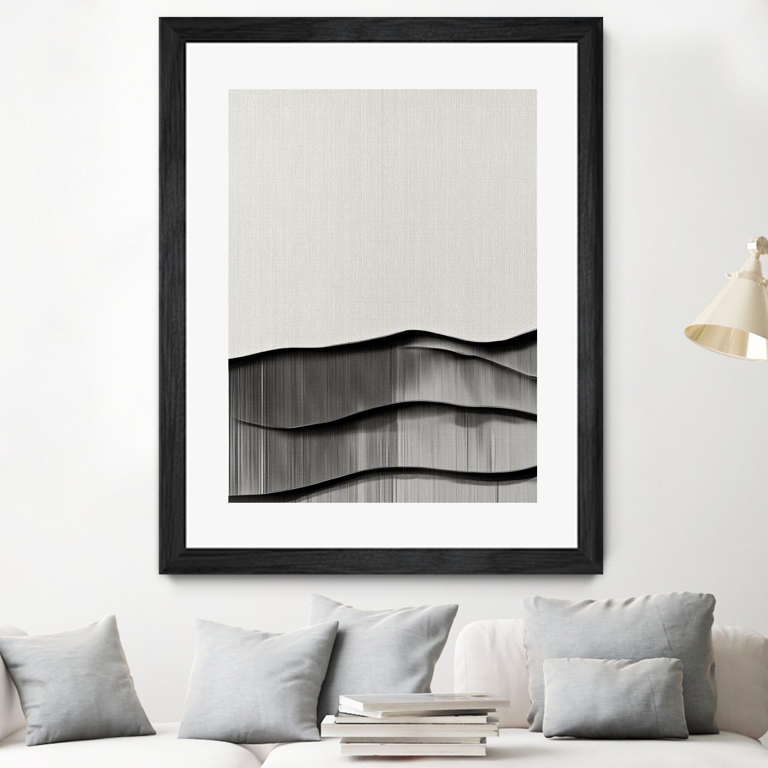 Monochrome Waves by Alma on GIANT ART - 6154 illustration