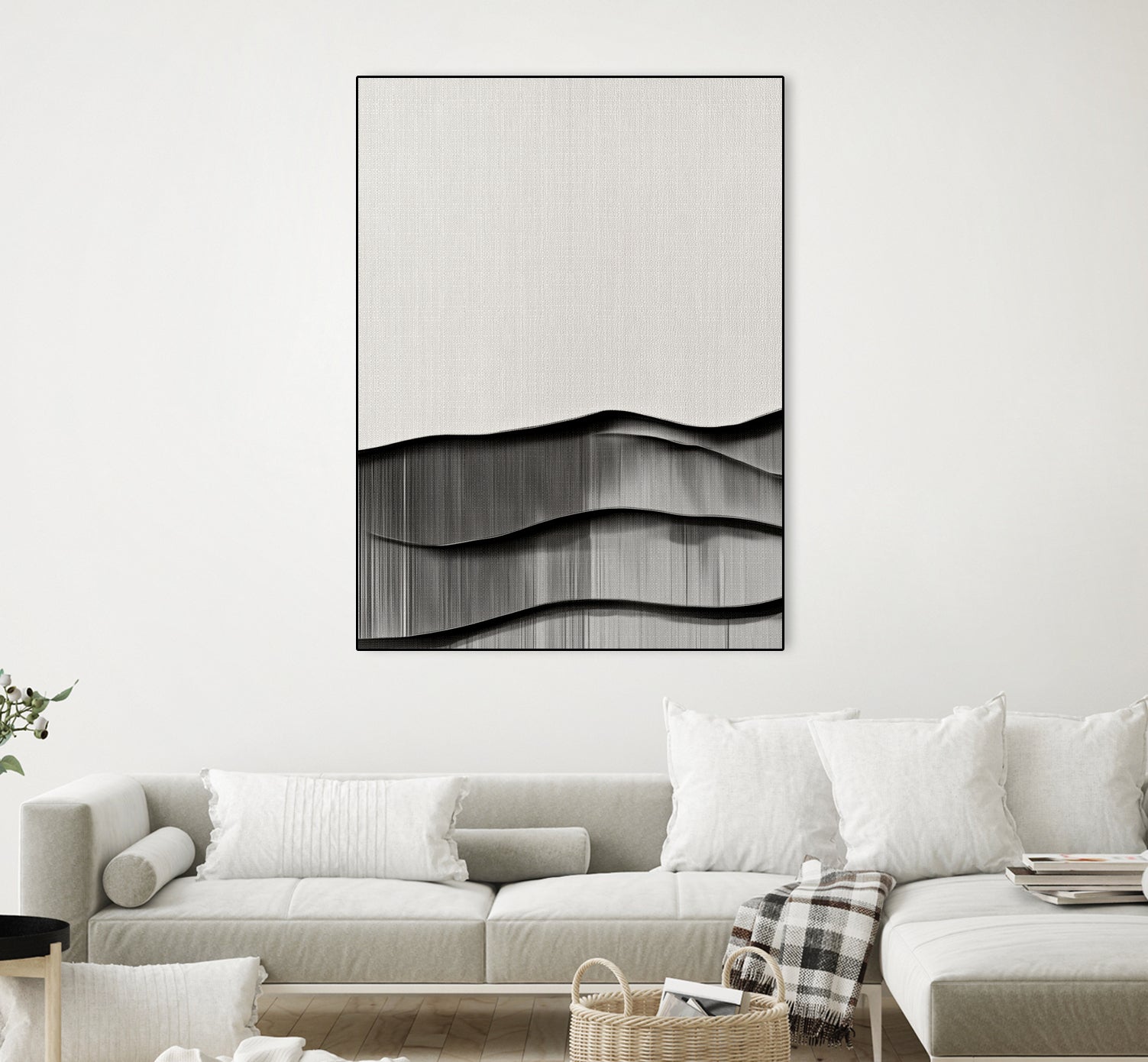Monochrome Waves by Alma on GIANT ART - 6154 illustration