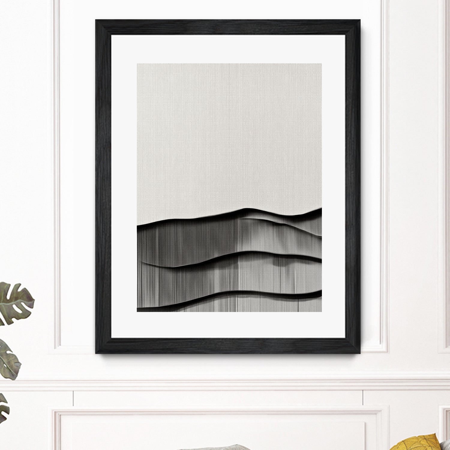 Monochrome Waves by Alma on GIANT ART - 6154 illustration