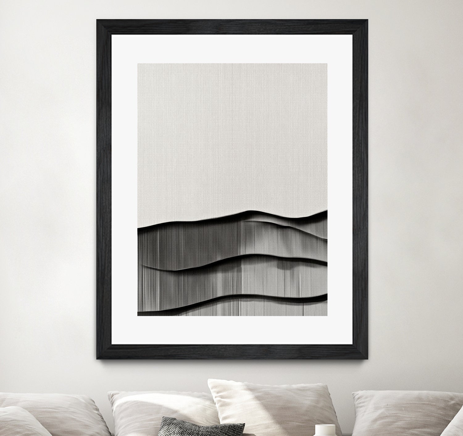 Monochrome Waves by Alma on GIANT ART - 6154 illustration