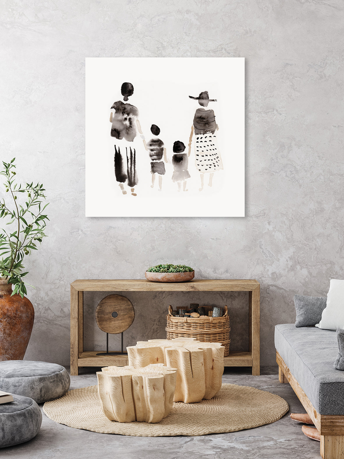 Family Silhouettes by Danushka Abeygoda on GIANT ART - 7200 illustration