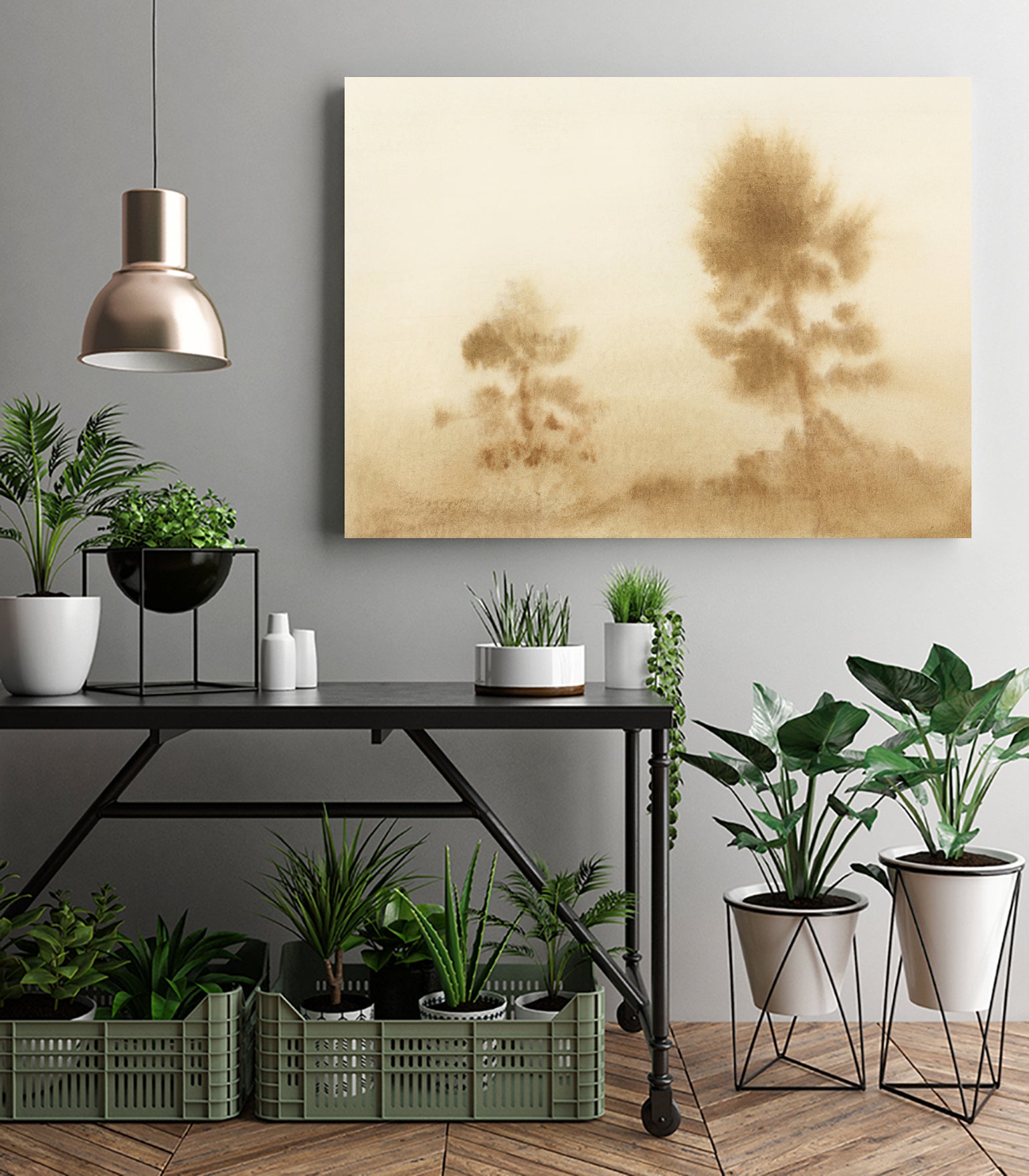 Misty Meadow by Dan Hobday on GIANT ART -  outdoor