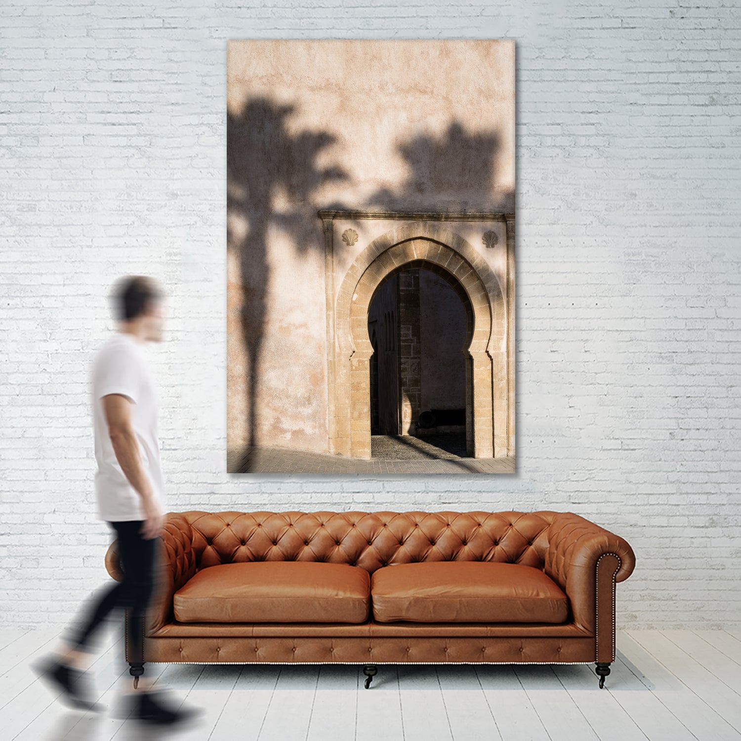 Shadow of a palm tree in Morocco by Photolovers on GIANT ART - mediterranean architecture photography mediterranean architecture