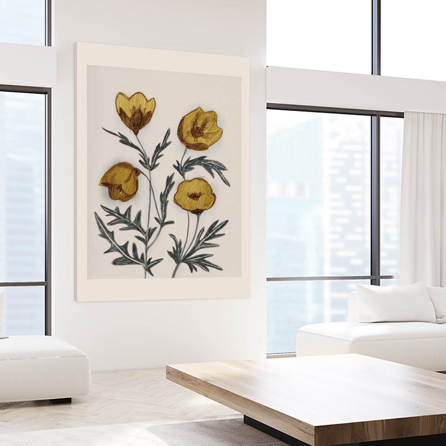 Charcoal Floral by Catalina Somolinos on GIANT ART - 11242 illustration