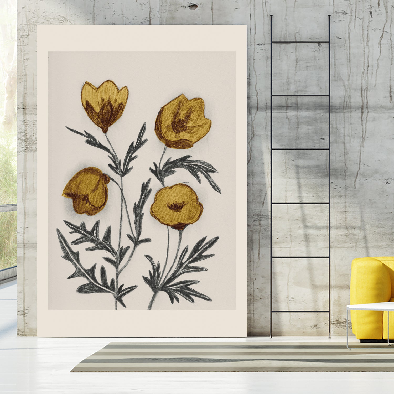Charcoal Floral by Catalina Somolinos on GIANT ART - 11242 illustration