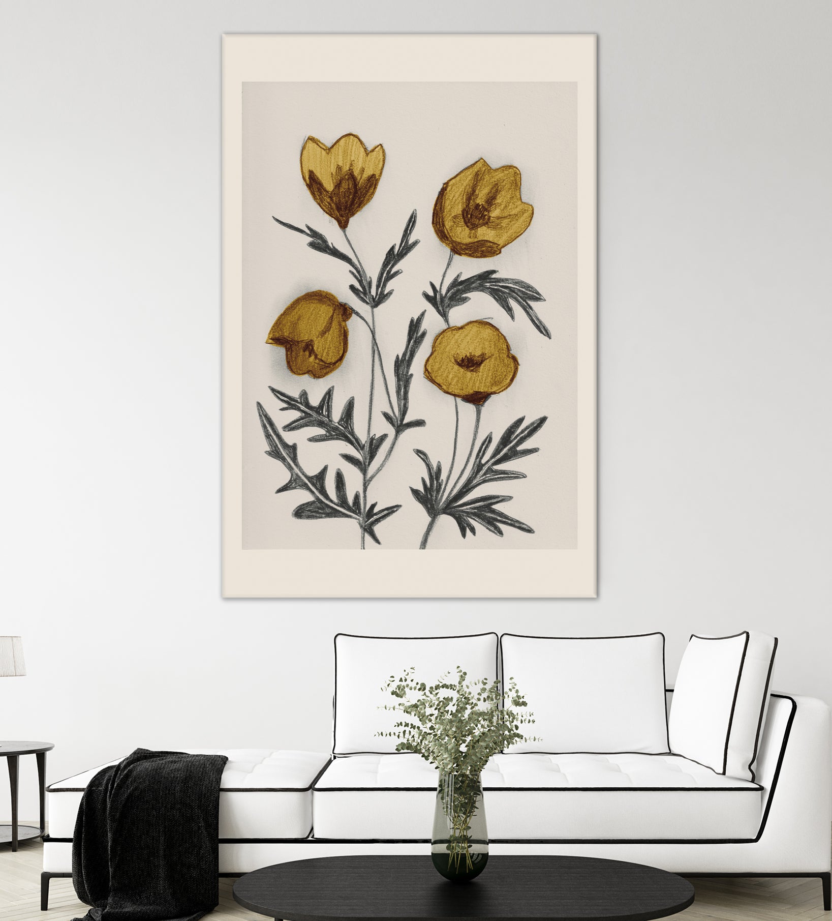 Charcoal Floral by Catalina Somolinos on GIANT ART - 11242 illustration