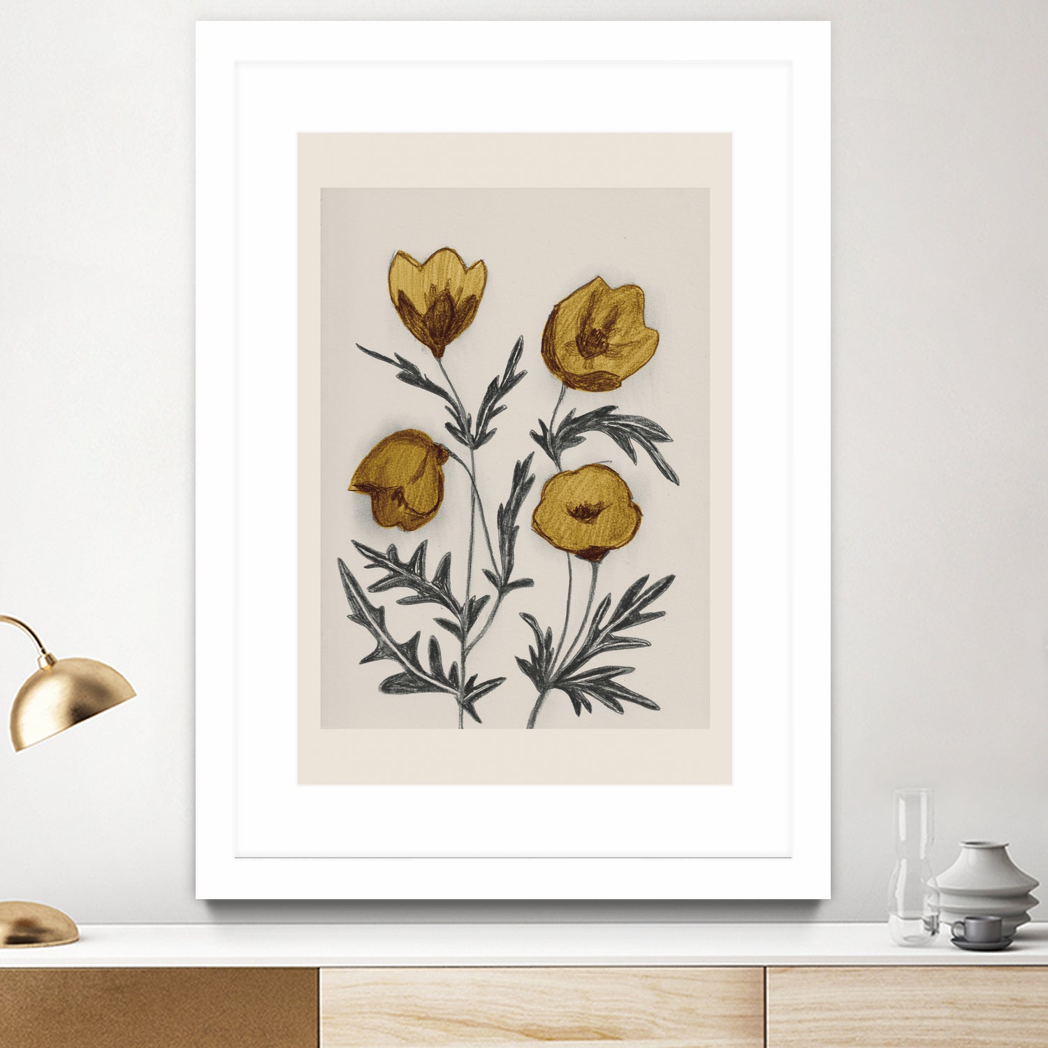 Charcoal Floral by Catalina Somolinos on GIANT ART - 11242 illustration