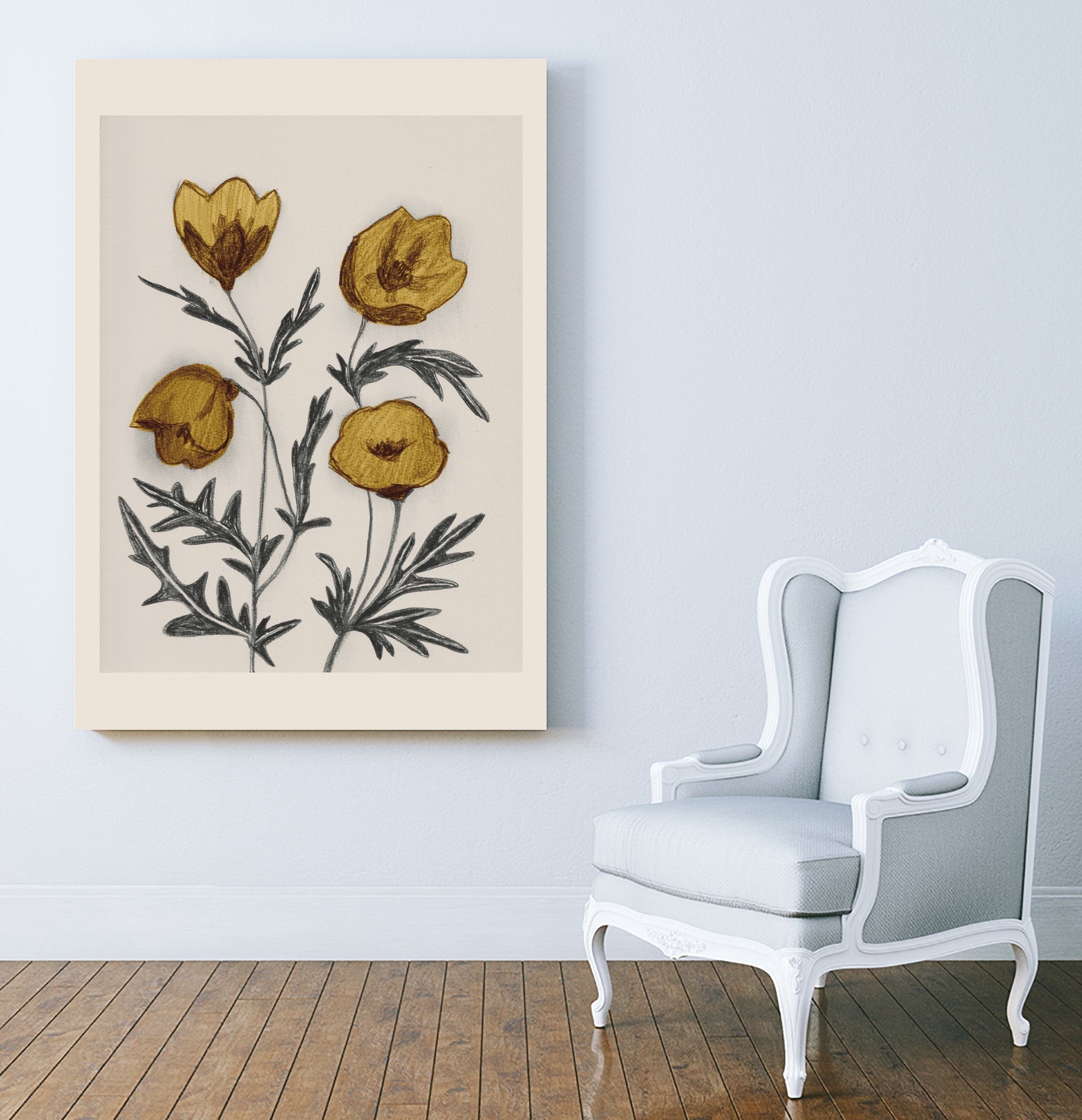 Charcoal Floral by Catalina Somolinos on GIANT ART - 11242 illustration
