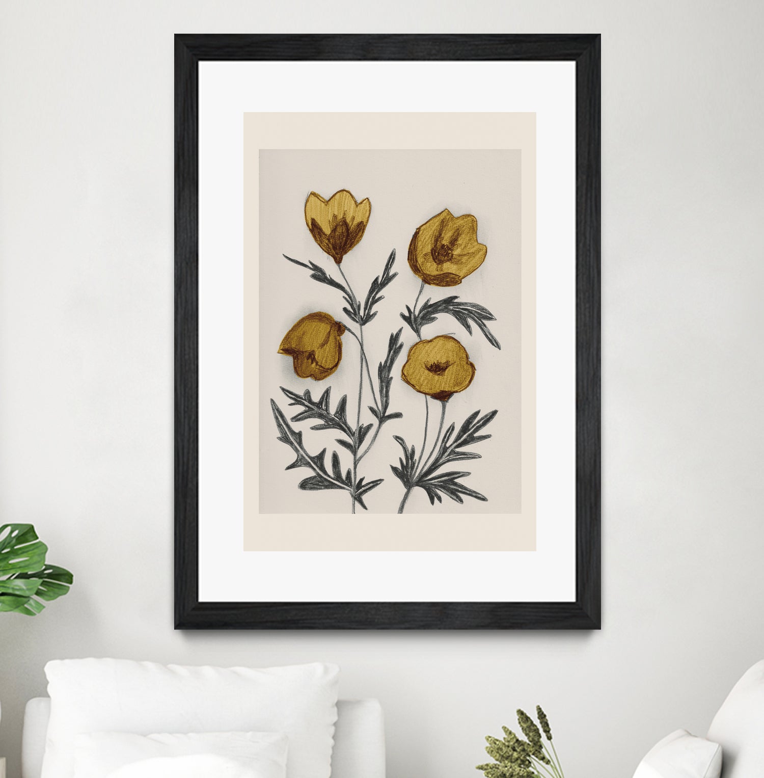 Charcoal Floral by Catalina Somolinos on GIANT ART - 11242 illustration