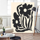 Textured flower silhouettes by Angela Minca on GIANT ART - graphic floral flowers and plants graphic floral