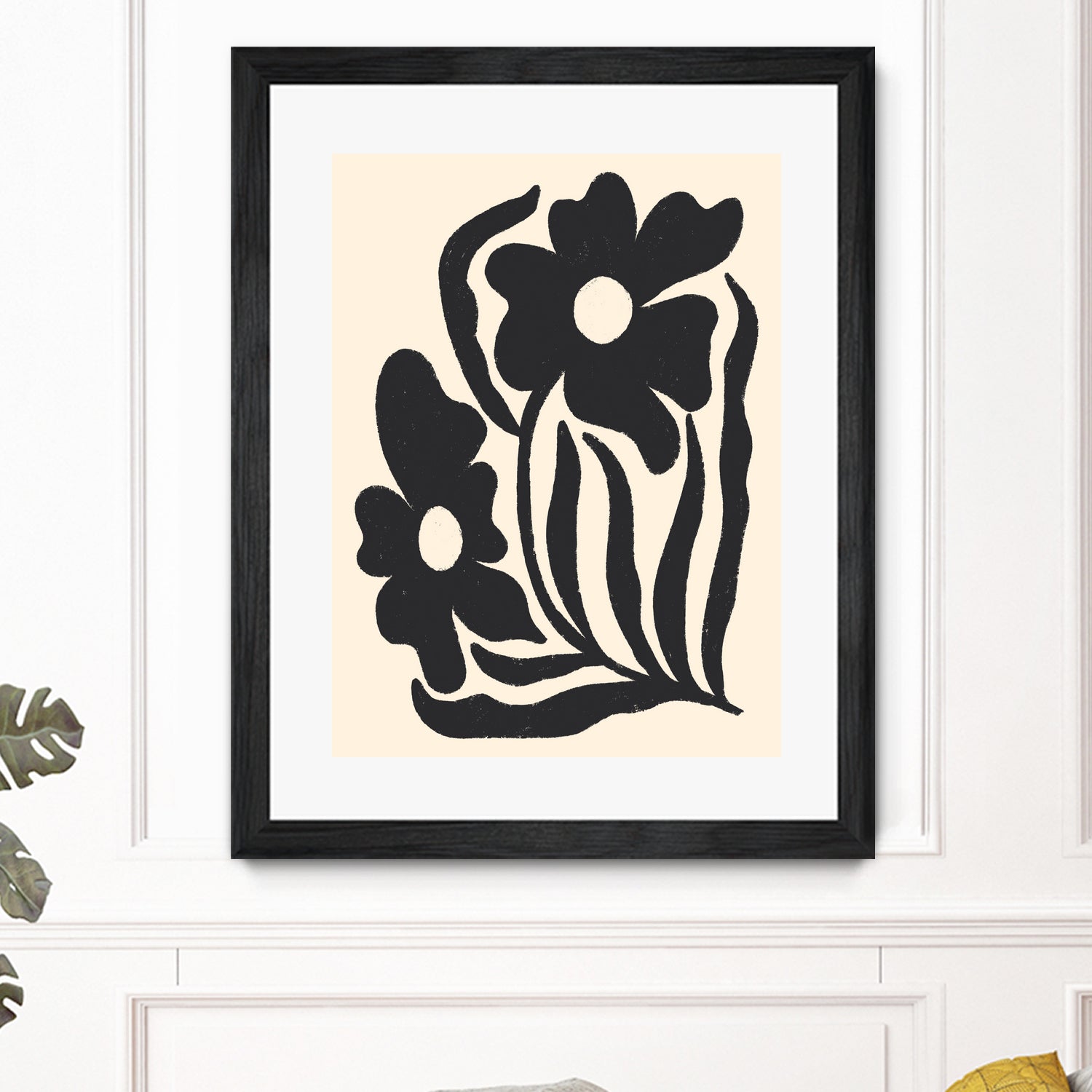 Textured flower silhouettes by Angela Minca on GIANT ART - graphic floral flowers and plants graphic floral