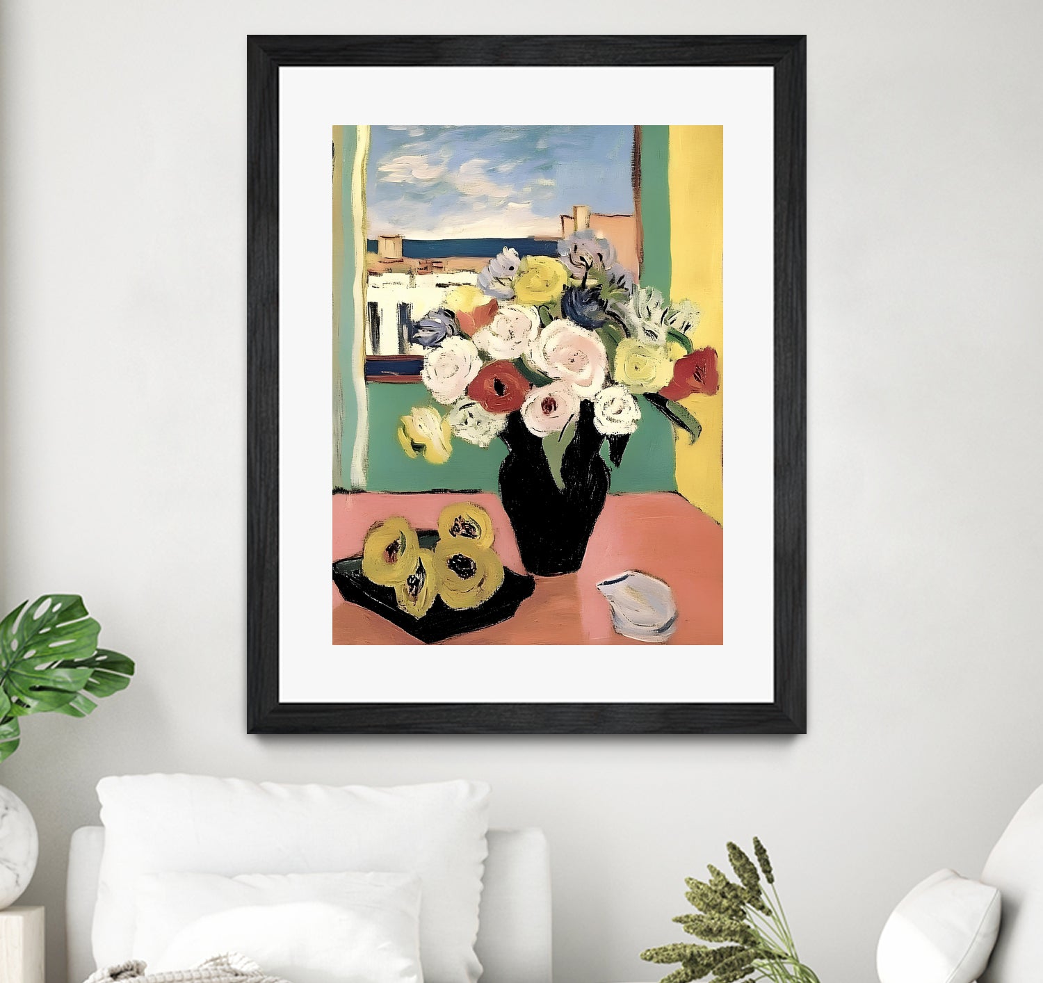 Floral Arrangement In A Black Vase by Avanesova Elena on GIANT ART - modern art painting flowers and plants modern art painting