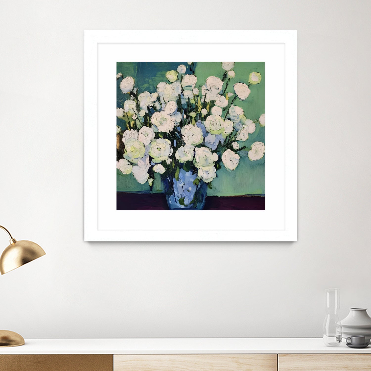 White Roses by Avanesova Elena on GIANT ART -  white roses