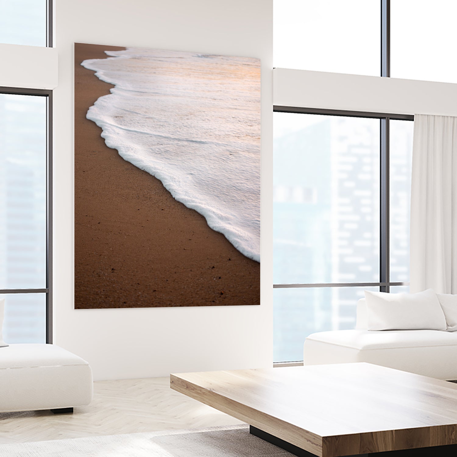 Minimalist Beach Wave by Raisa Zwart on GIANT ART - abstract beach waves