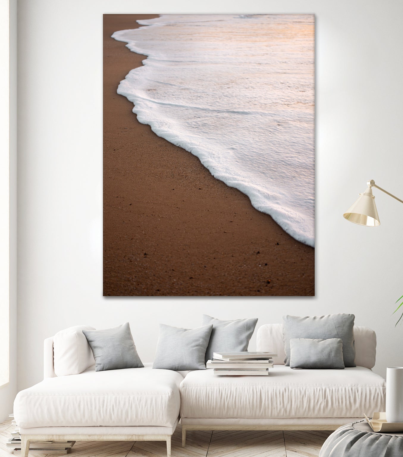 Minimalist Beach Wave by Raisa Zwart on GIANT ART - abstract beach waves