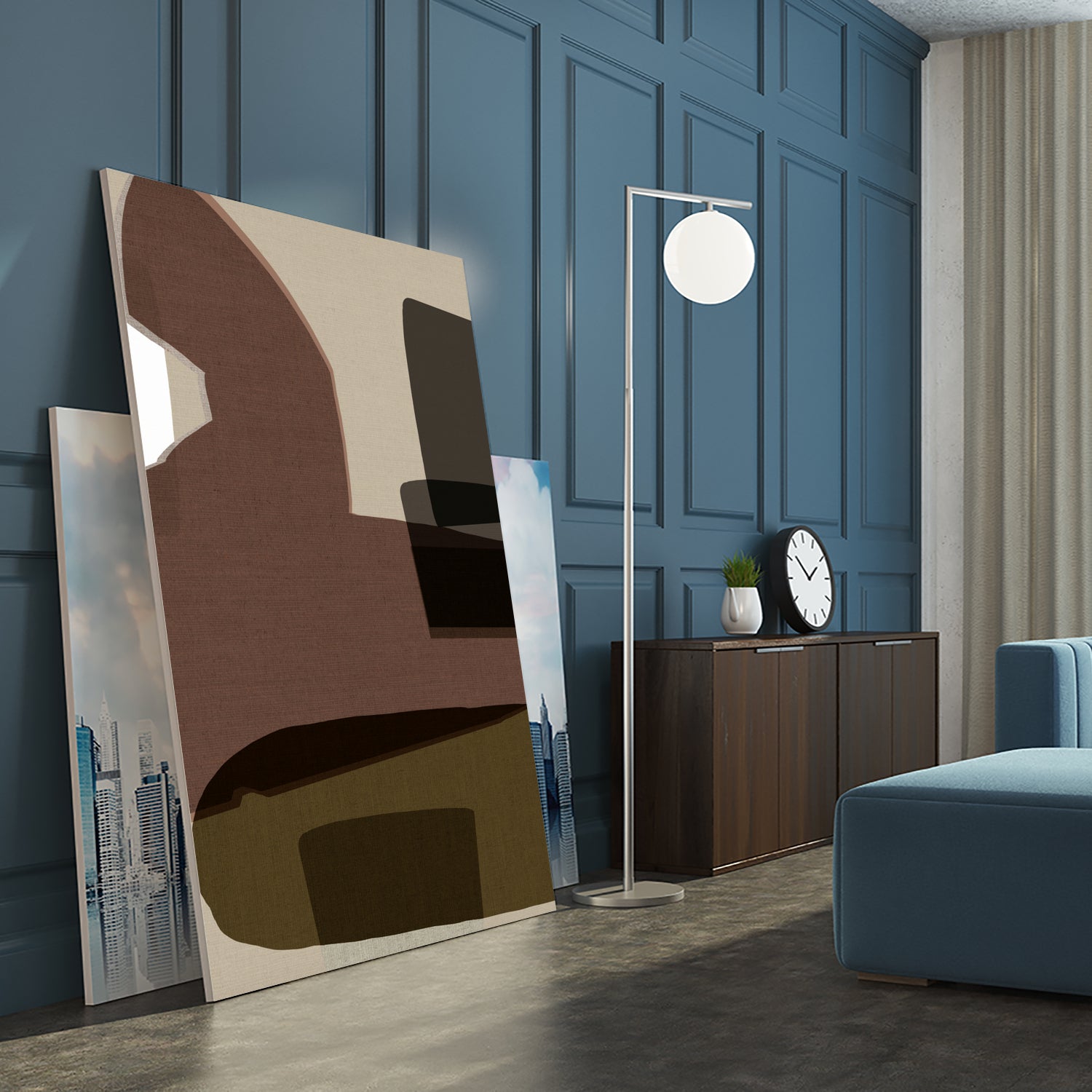 Layered Geometric Shapes And Earthy Tones by cartissi on GIANT ART - 7200 illustration