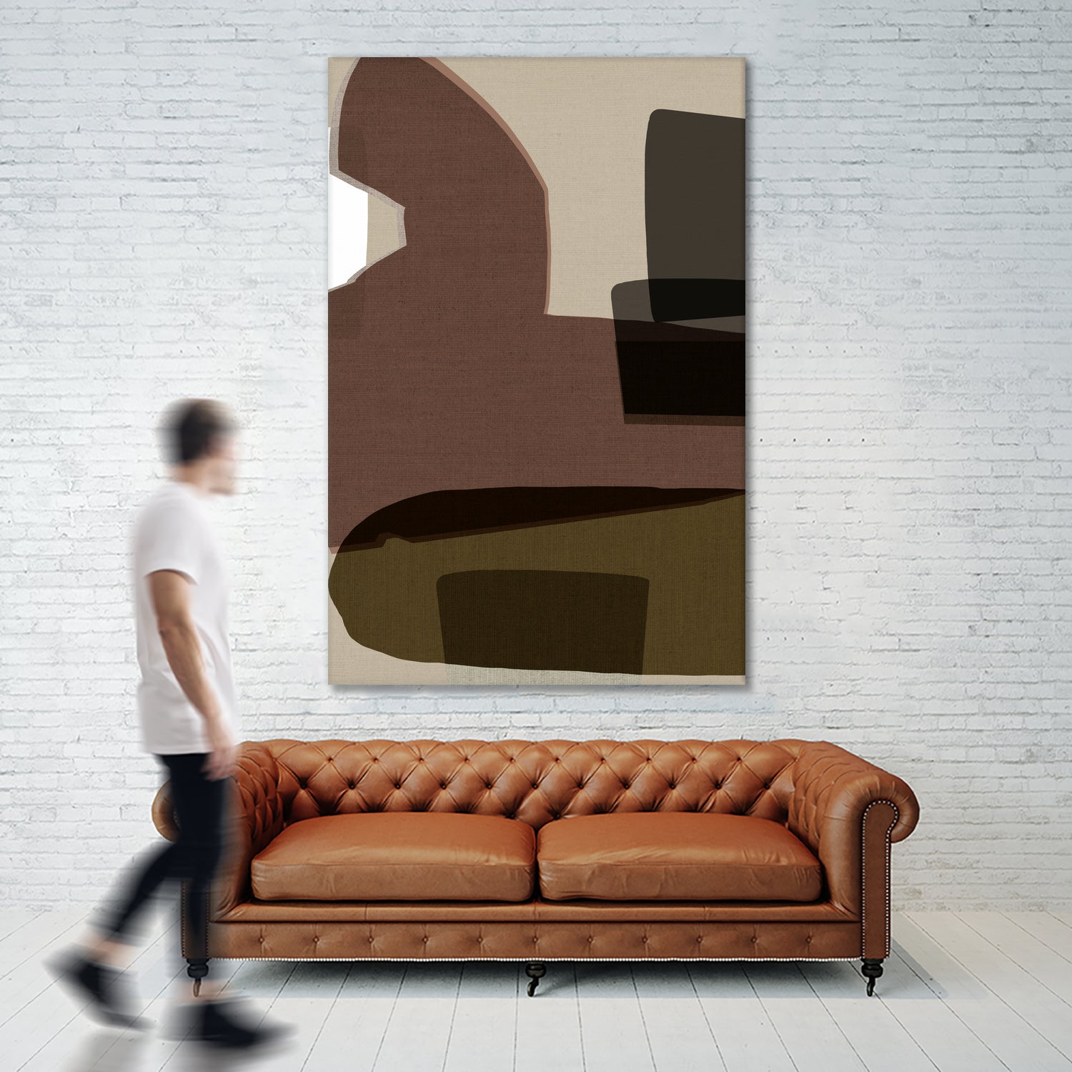Layered Geometric Shapes And Earthy Tones by cartissi on GIANT ART - 7200 illustration