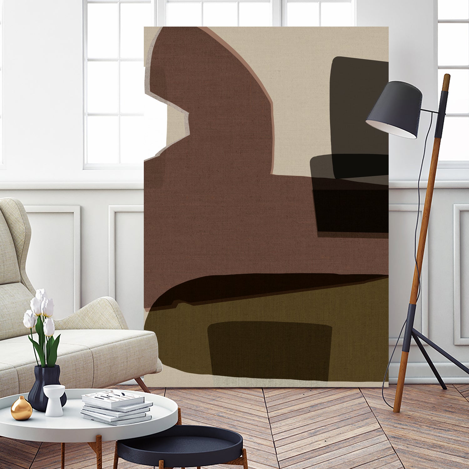 Layered Geometric Shapes And Earthy Tones by cartissi on GIANT ART - 7200 illustration
