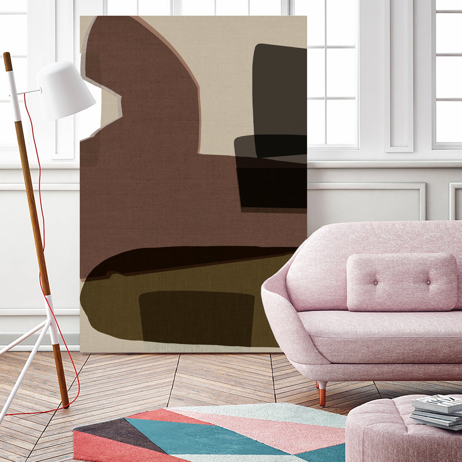 Layered Geometric Shapes And Earthy Tones by cartissi on GIANT ART - 7200 illustration