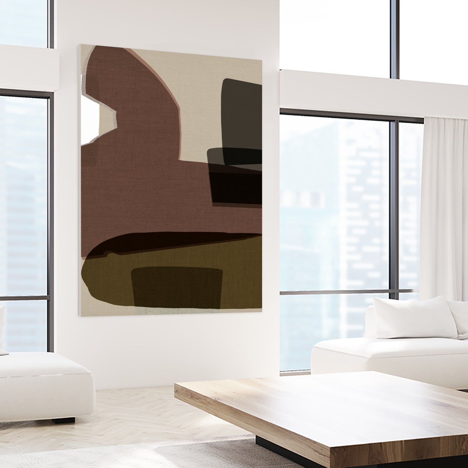 Layered Geometric Shapes And Earthy Tones by cartissi on GIANT ART - 7200 illustration