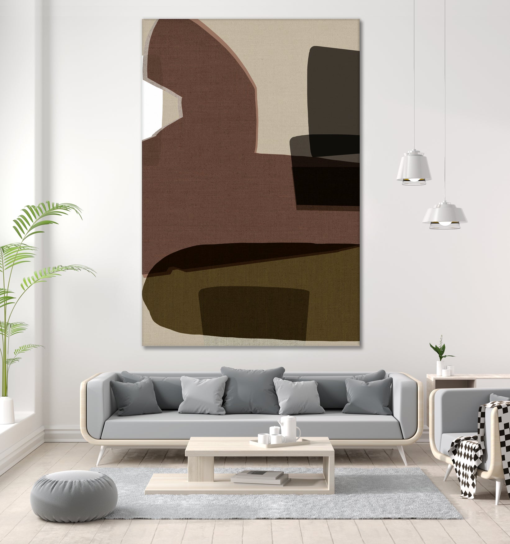 Layered Geometric Shapes And Earthy Tones by cartissi on GIANT ART - 7200 illustration