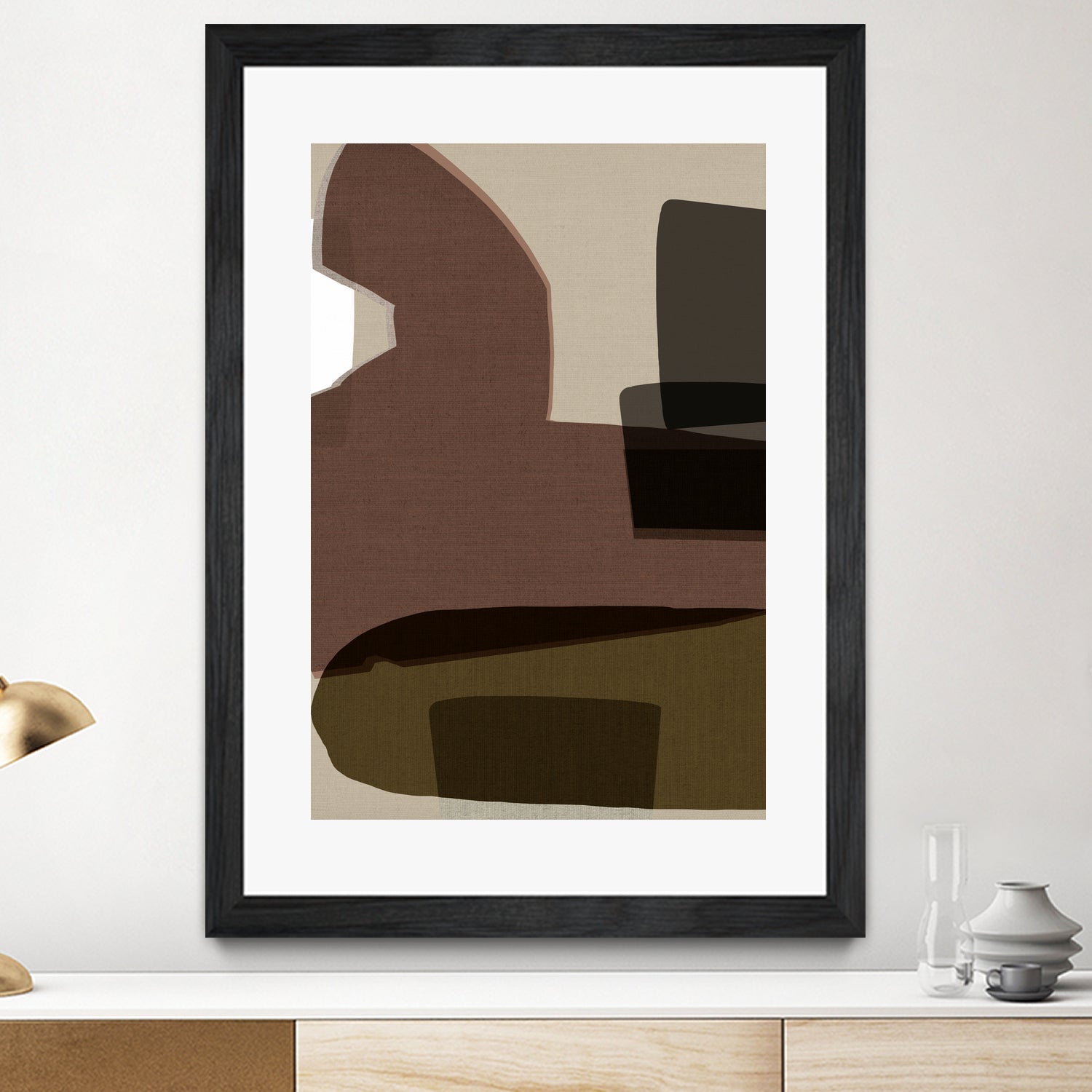 Layered Geometric Shapes And Earthy Tones by cartissi on GIANT ART - 7200 illustration