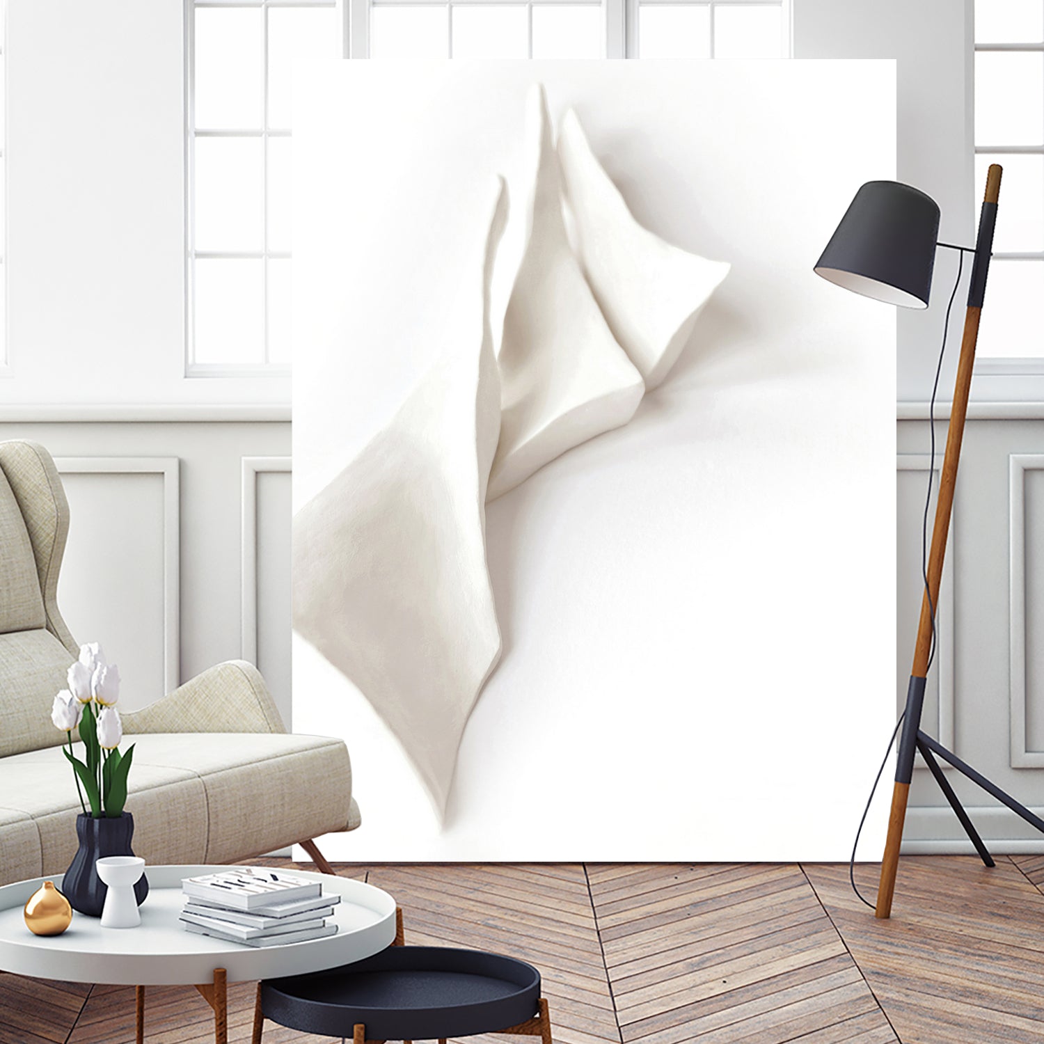 Folded Whispers by Jenja Braun on GIANT ART - flowers and plants minimalist decor