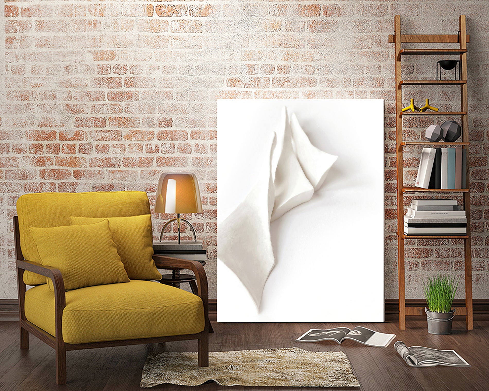 Folded Whispers by Jenja Braun on GIANT ART - flowers and plants minimalist decor