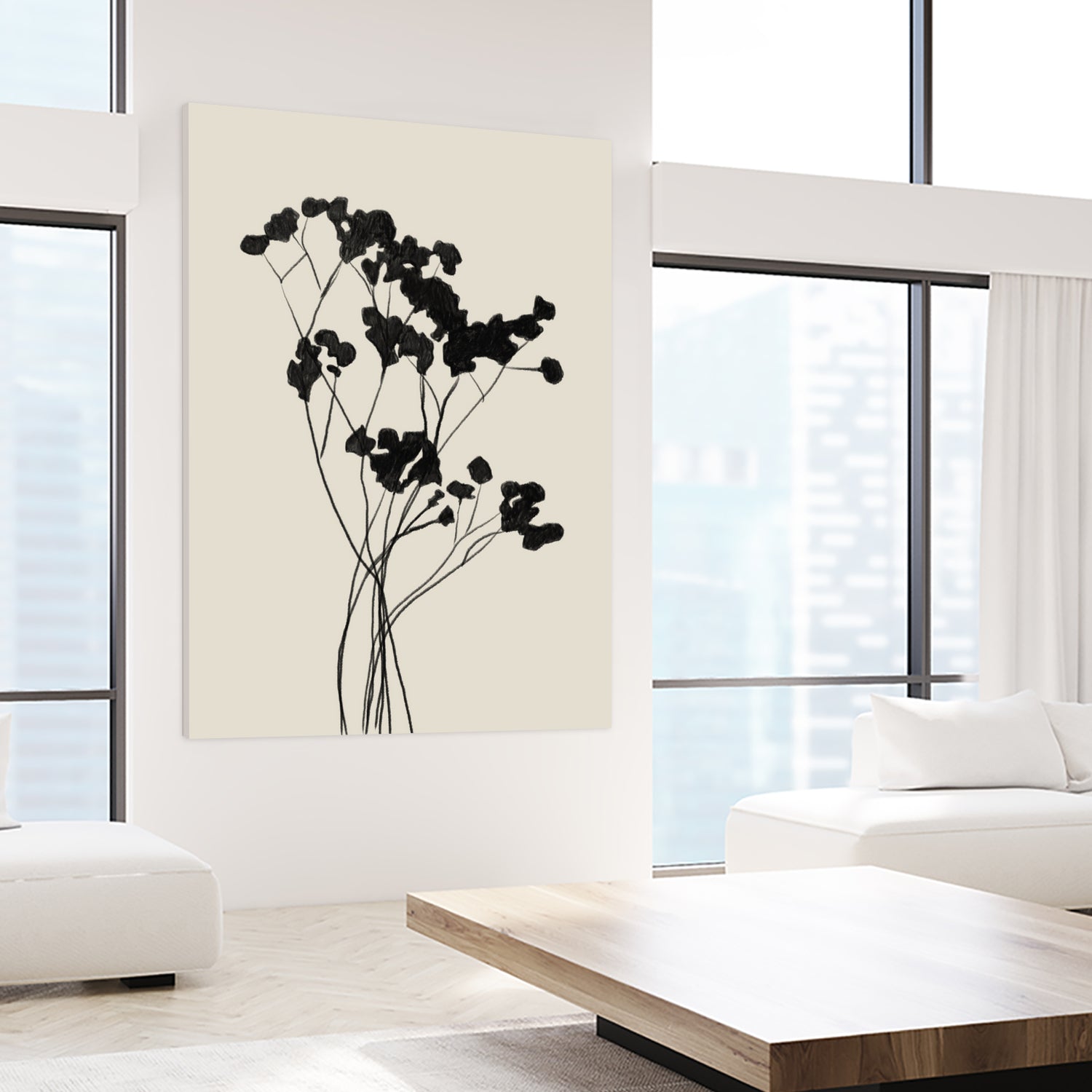 Modern Plant by THE MIUUS STUDIO on GIANT ART -  black