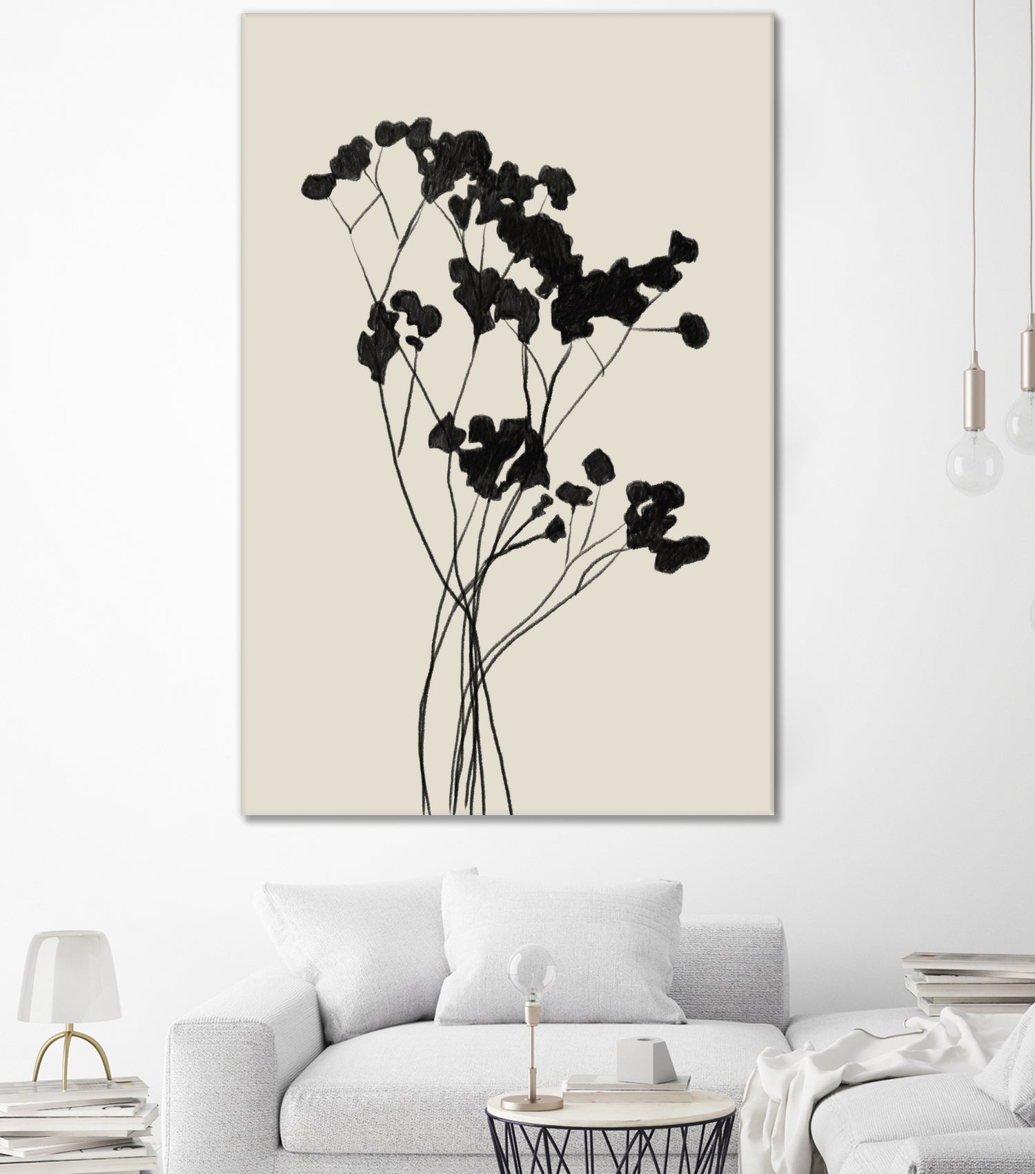 Modern Plant by THE MIUUS STUDIO on GIANT ART -  black