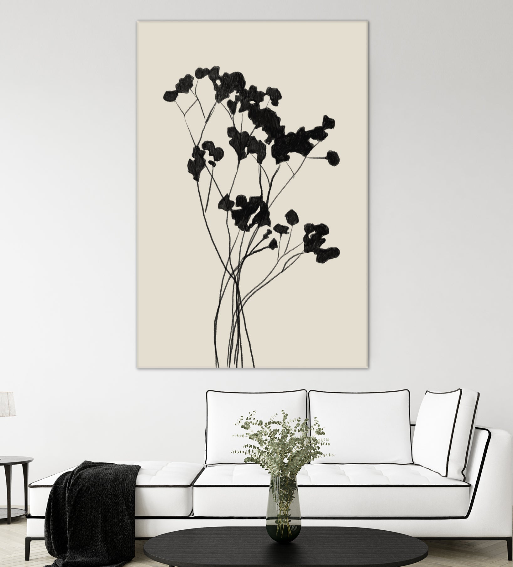 Modern Plant by THE MIUUS STUDIO on GIANT ART -  black