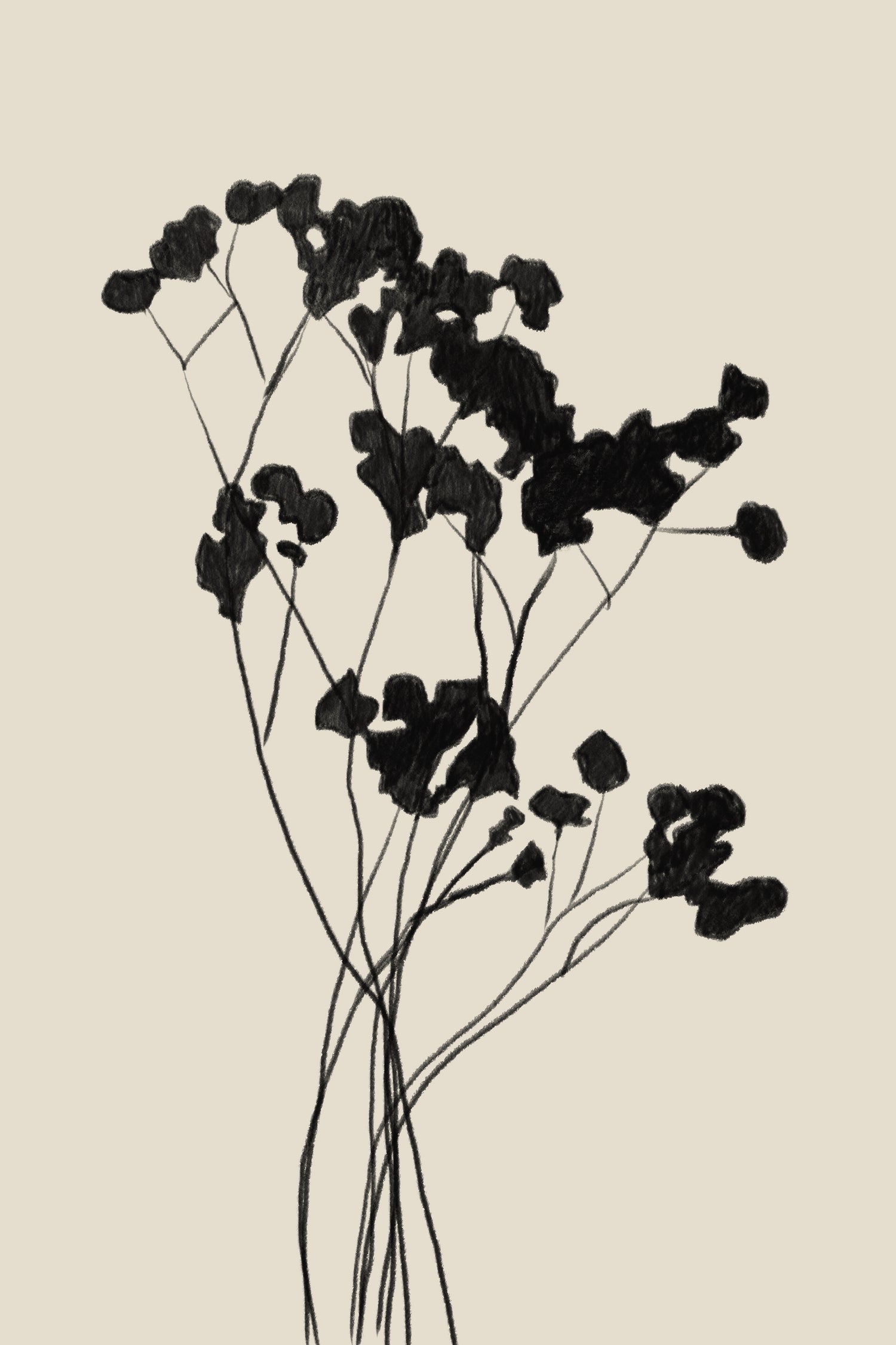 Modern Plant by THE MIUUS STUDIO on GIANT ART -  black