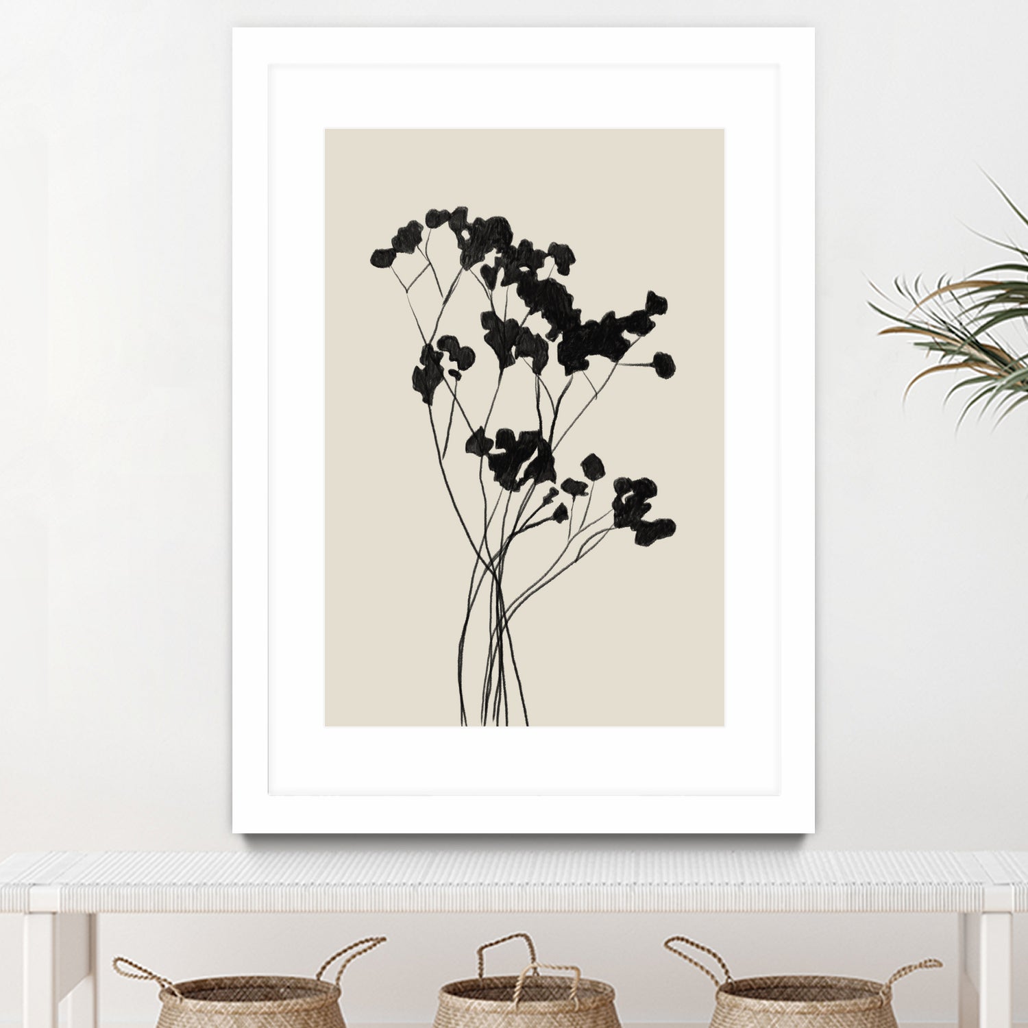 Modern Plant by THE MIUUS STUDIO on GIANT ART -  black