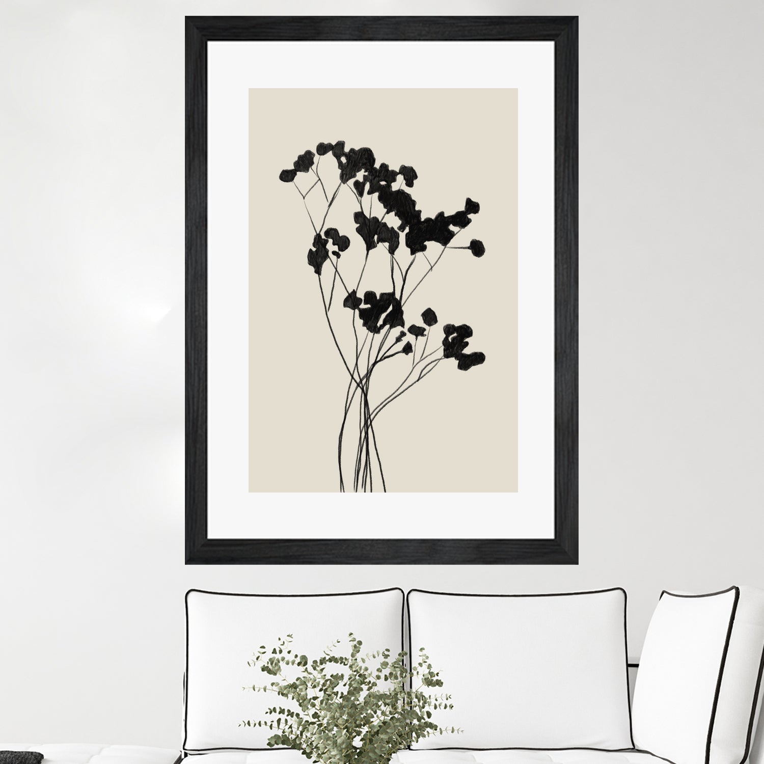 Modern Plant by THE MIUUS STUDIO on GIANT ART -  black