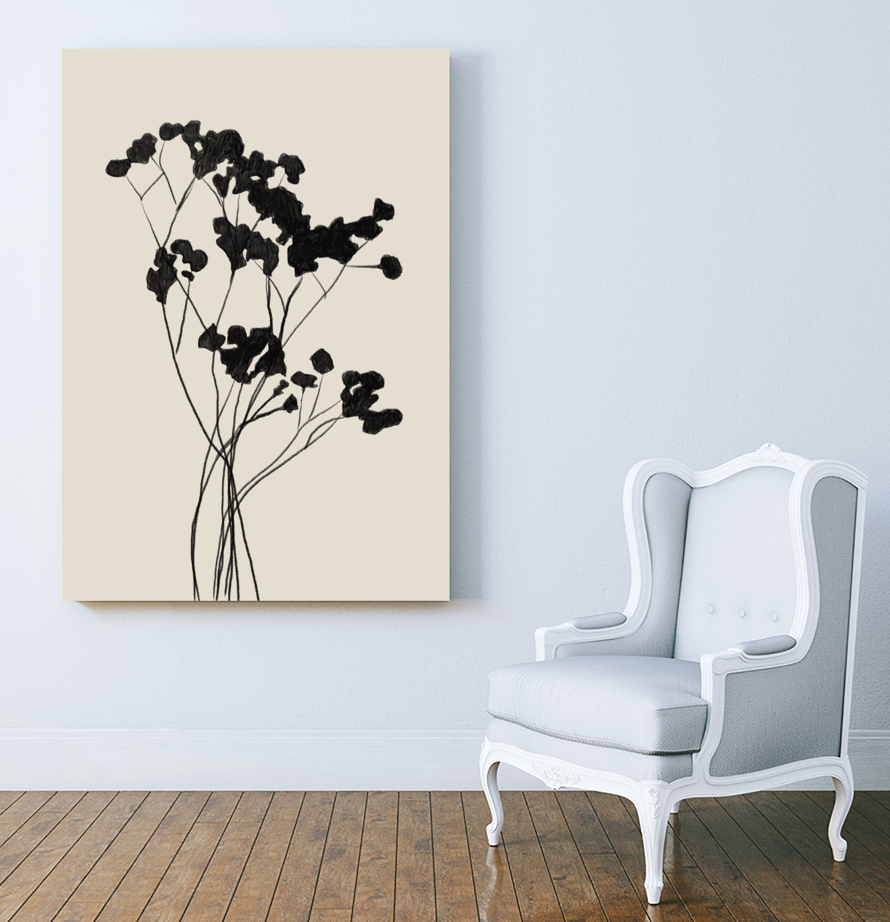 Modern Plant by THE MIUUS STUDIO on GIANT ART -  black