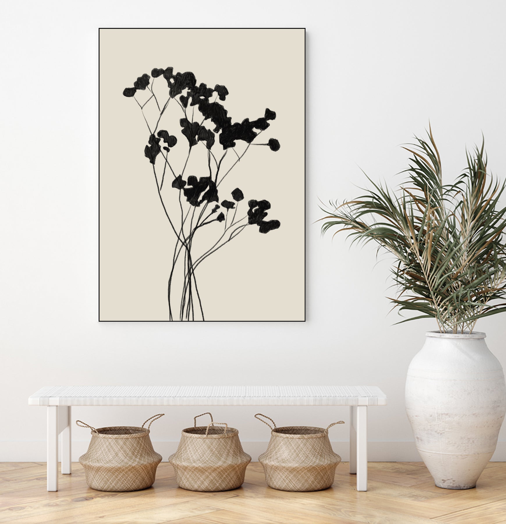 Modern Plant by THE MIUUS STUDIO on GIANT ART -  black