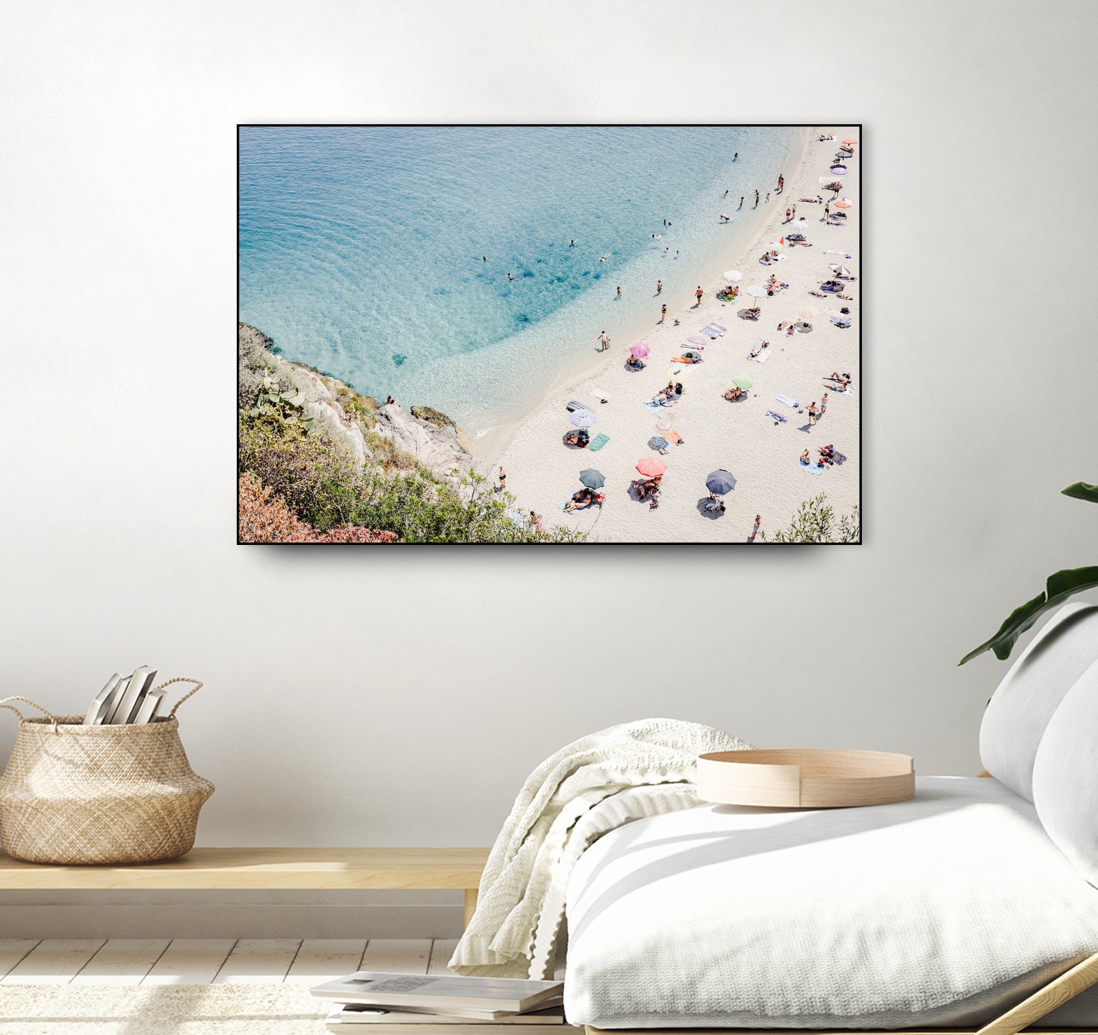 Tropea beach in Italy by Photolovers on GIANT ART - umbrella photography umbrella